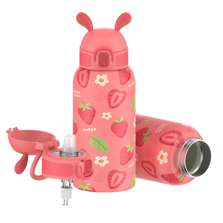 Stainless Steel Water Bottle With Straw And Handle